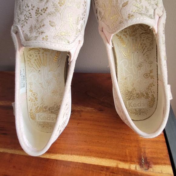 Keds x Rifle Paper Co Pink Floral Platform Slip On Sneaker Shoes Women's Size 5 - Picture 9 of 10